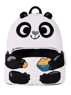 Loungefly Dreamworks Kung Fu Panda Plush Cosplay Mini Sherpa Backpack NWOT